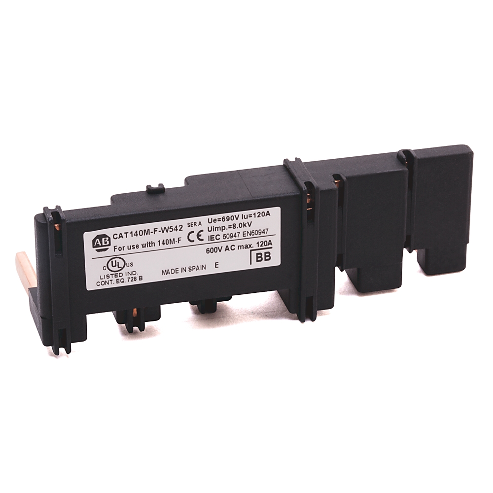 Product image for Busbar 3-phase 2 starters 54mm spacing 115AMP