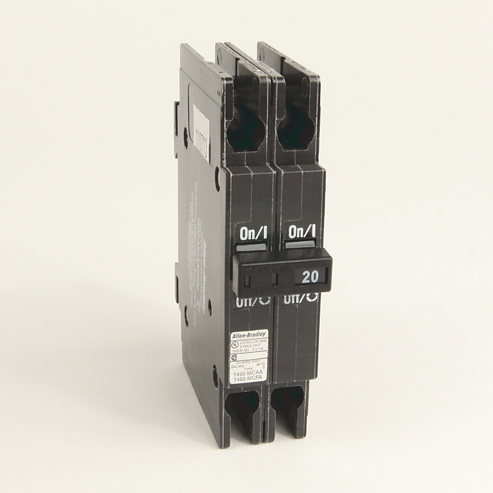 Product image for Breaker circuit miniature 2-pole 20A 240V 1/2" wide