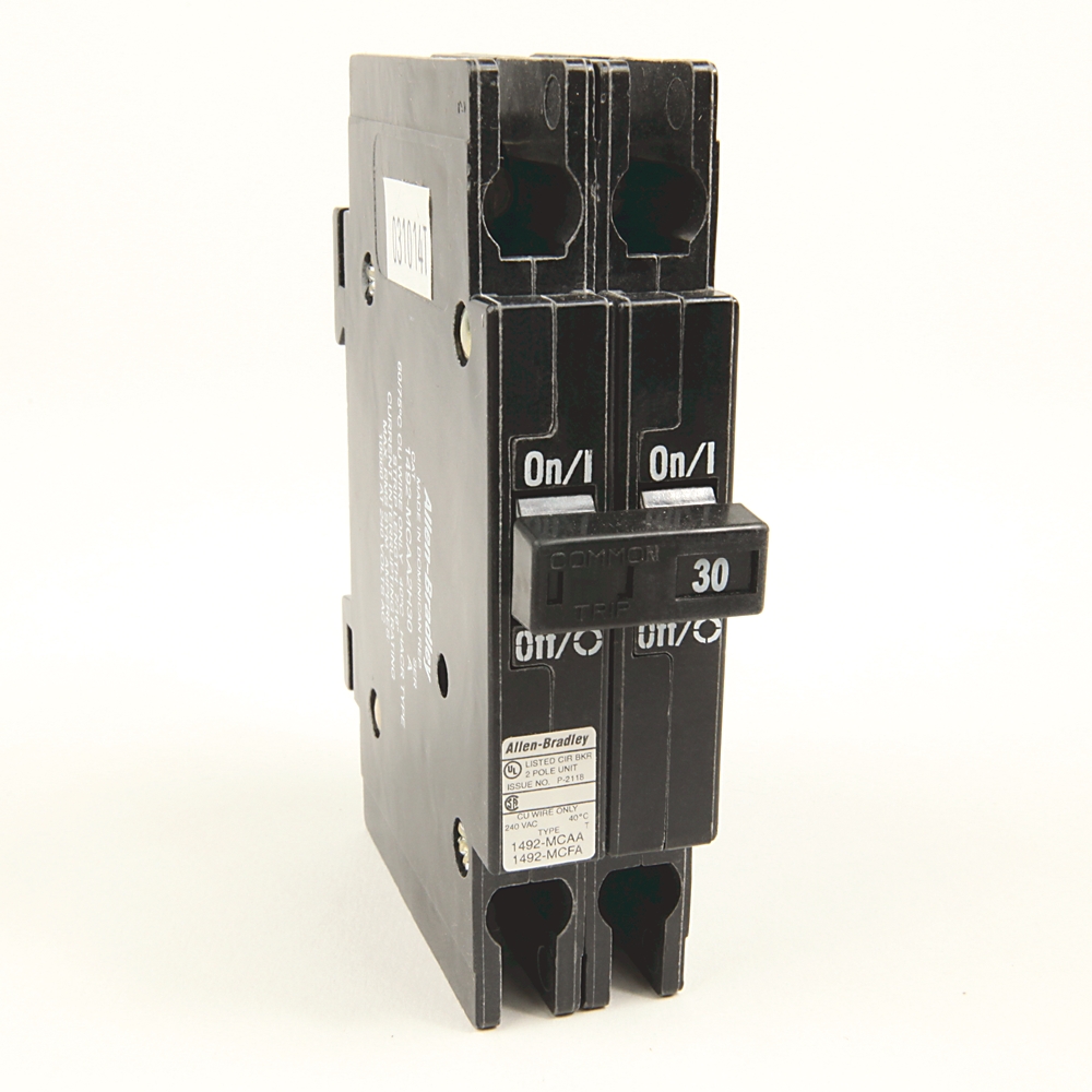 Product image for Breaker circuit miniature 2-pole 30A 240V 1/2" wide