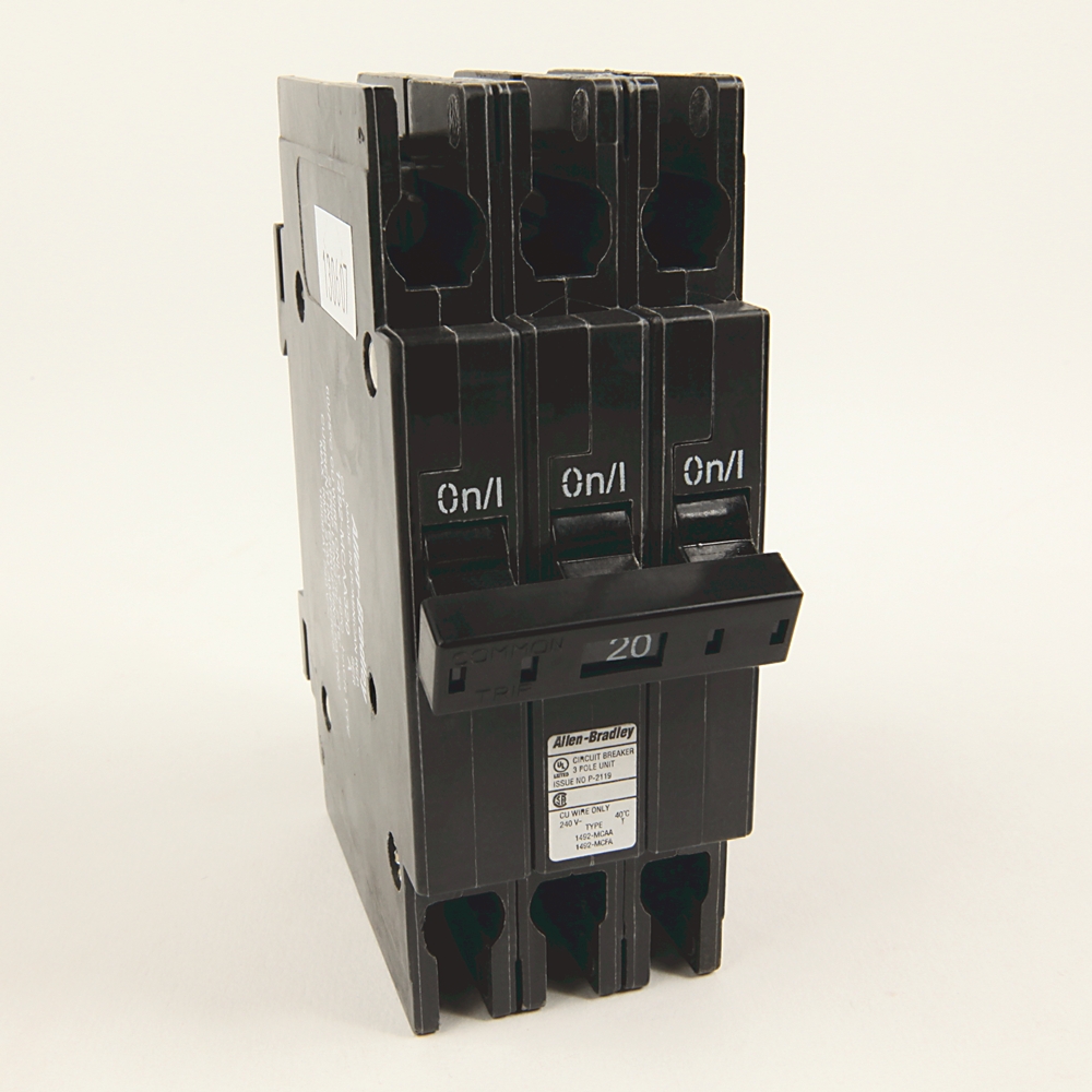 Product image for Breaker circuit miniature 3-pole 15A 240V 1/2" wide