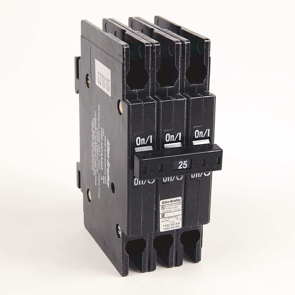 Product image for Breaker circuit miniature 3-pole 25A 240V 1/2" wide