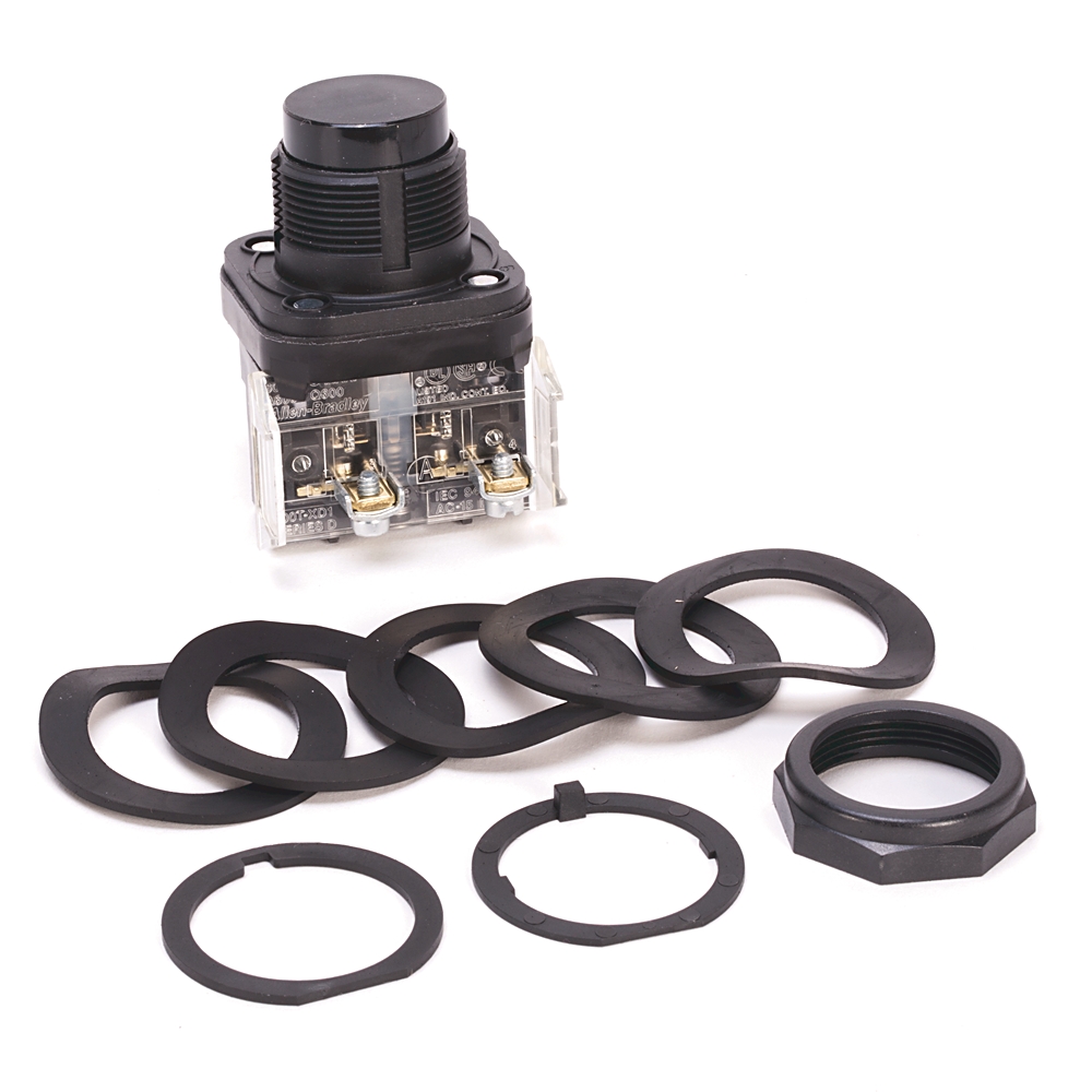 Product image for Operator pushbutton 1NO extended head standard black