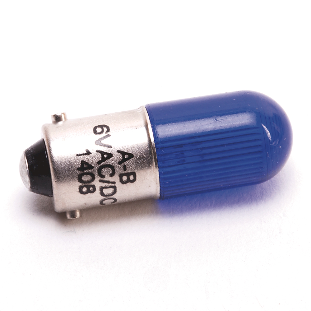 Product image for Lamp replacement LED full voltage 6VAC 50mA blue