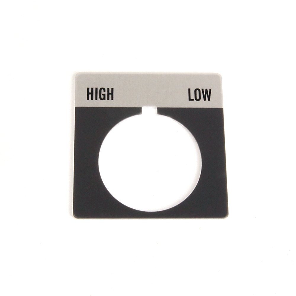Product image for ABRA 800T-X513 NAMEPLATE HIGH LOW FOR PUSHBUTTON