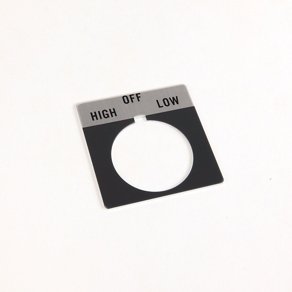 Product image for 30mm 800T HIGH-OFF-LOW Legend Plate
