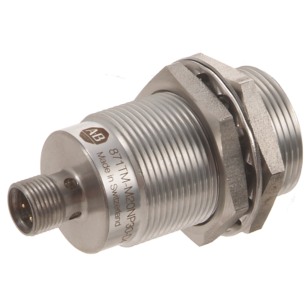 Product image for ABRA 871TM-M20NP30-D4 PROXIMITY SENSOR, 3-WIRE DC EXTENDED RANGE STANDARD BARREL, 30MM DIAMETER, SHIELDED, TUBULAR STAINLESS STEEL, METAL FACE, 20MM SENSING DISTANCE, N.O., SOURCE (PNP) OUTPUT, IO LINK ENABLED, MICRO QD (DC)