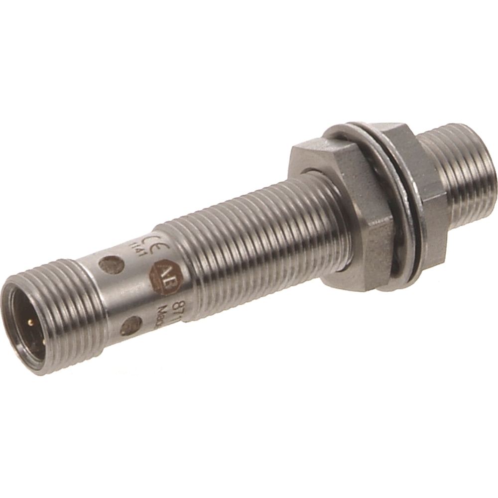 Product image for ABRA 871TM-N10NP12-D4 SENSOR PROXIMITY 3WIRE DC EXTENDED RANGE STANDARD BARREL 12MM DIAMETER UNSHIELDED TUBULAR STAINLESS STEEL METAL FACE 10MM SENSING DISTANCE N.O. SOURCE (PNP) OUTPUT IO LINK ENABLED MICRO QD (DC)