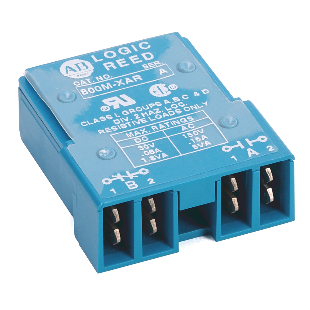 Product image for Block contact 1NO logic reed quick connect terminal