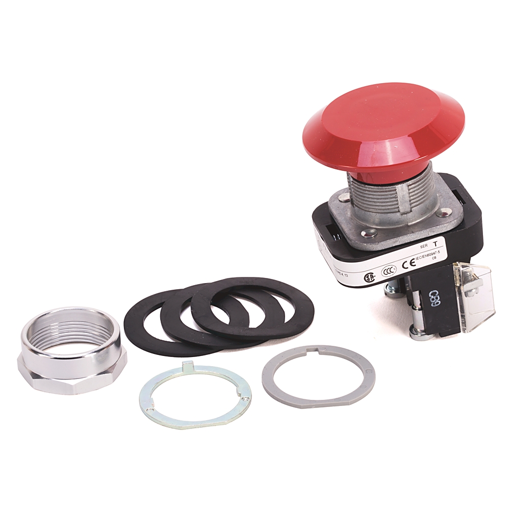 Product image for Push button 30mm 1contact red P/ T 55mm
