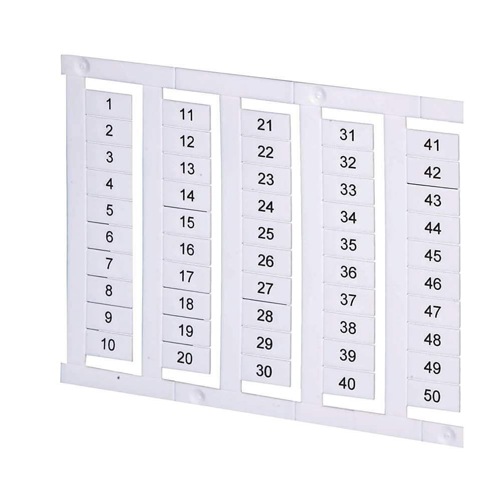 Product image for Marker individual snap-in for relay horizontal 1-50 sequential print 8x12mm