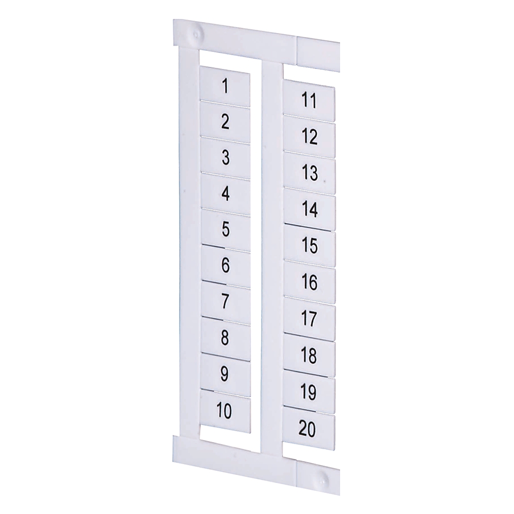 Product image for Marker linked snap-in for contact block horizontal 1-10 sequential print 5x9mm
