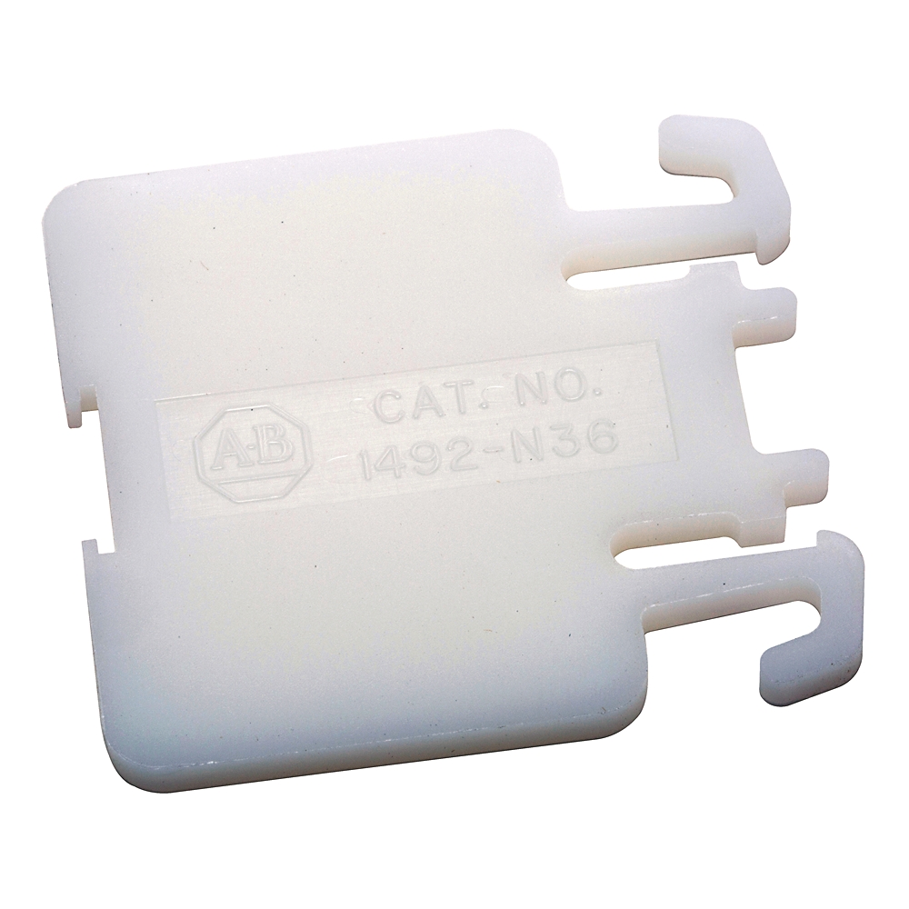 Product image for Barrier end for high density terminal block white 0.11x1.56x1.68"