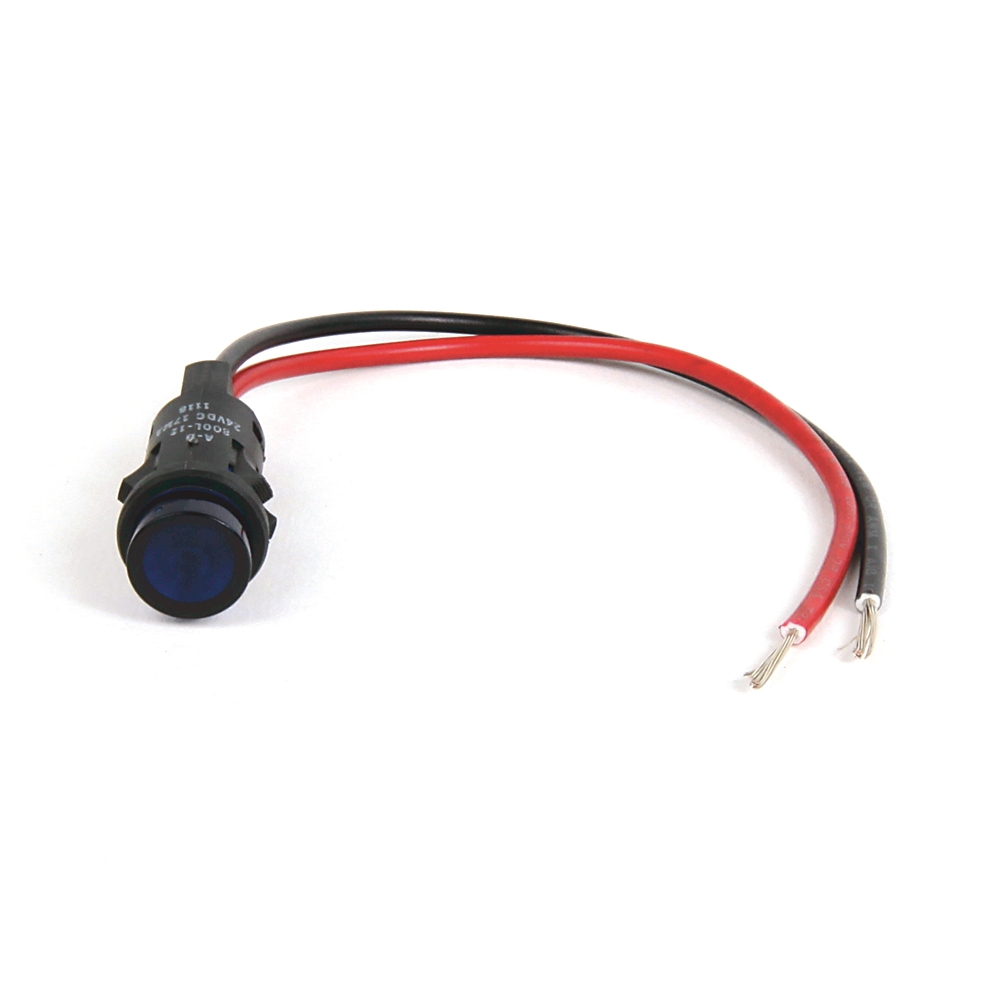 Product image for Indicator LED pig tail 24VAC/DC blue 12mm