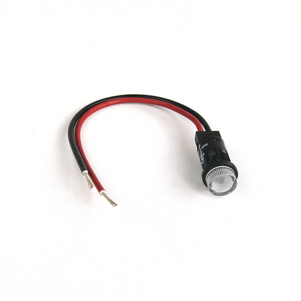 Product image for Light indicator pigtail leads LED 24VDC clear 12mm