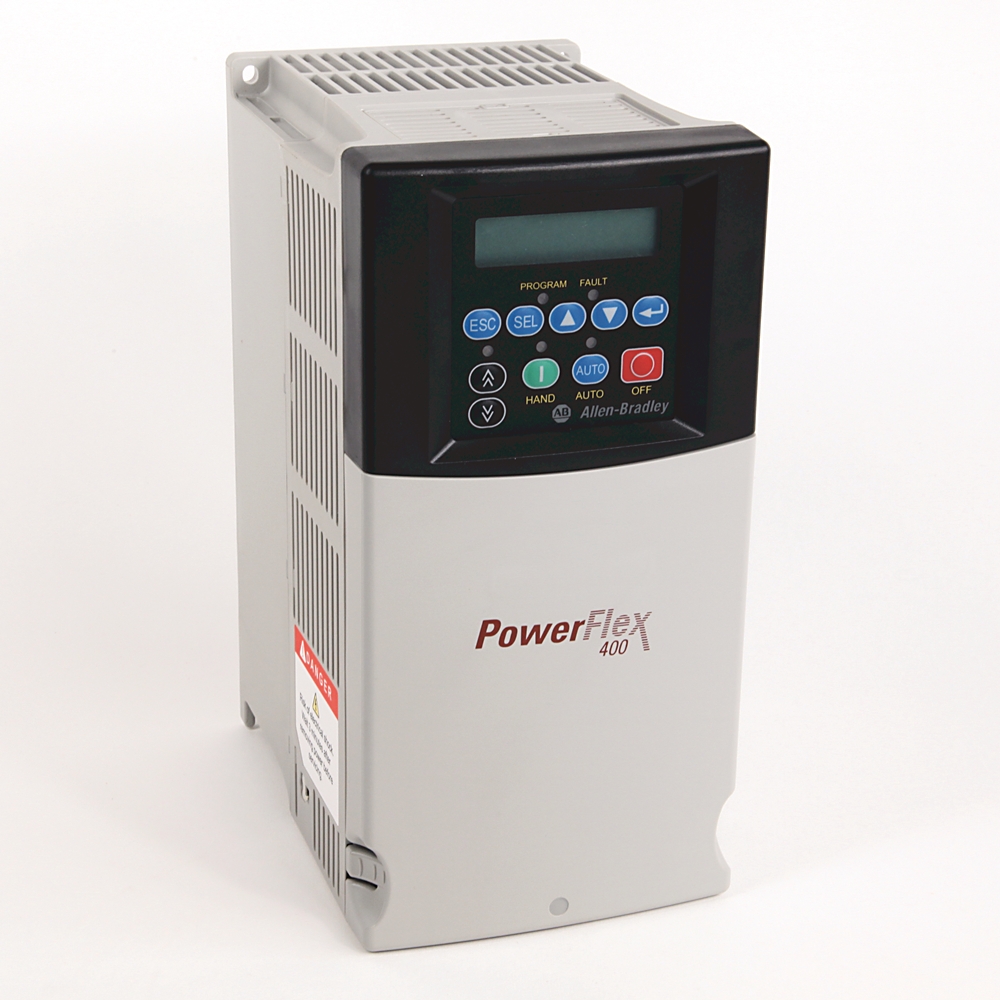 Product image for ABRA 22C-D022N103 DRIVE VFD 480V 22A CONT 3PH 15HP NEMA OPEN TYPE 24V I/O LED DISPLAY FIXED DIGITAL