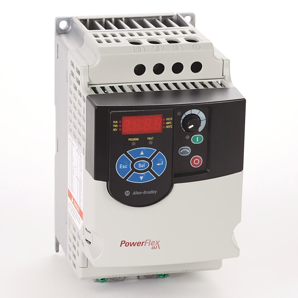 Product image for ABRA 22F-D6P0N103 AC DRIVE 480VAC 6A 3HP IP20 LED DISPLAY FIXED DIGITAL KEYPAD POWERFLEX 4