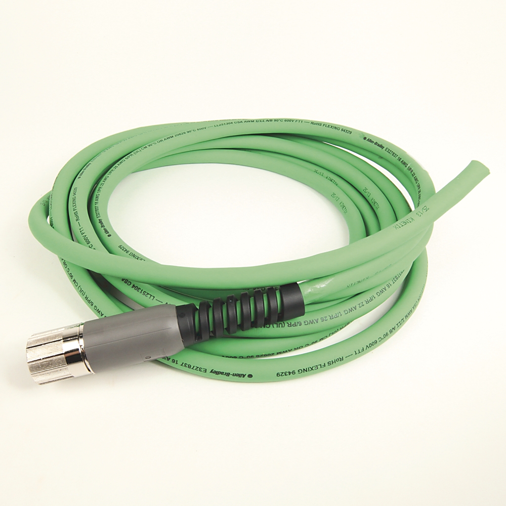 Product image for Cable motor/actuator continuous-flex TPE green 5m