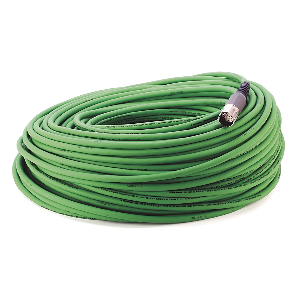 Product image for Cable feedback continuous flex flying lead 22AWG TPE M7 green 90m