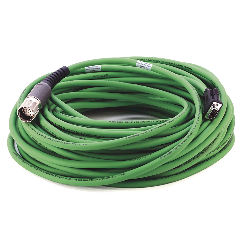 Product image for Cable motor/actuator standard non-flex TPE green 30m