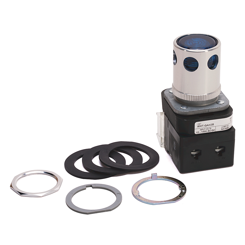 Product image for Operator Pushbutton Illuminated 1NO1NC blue