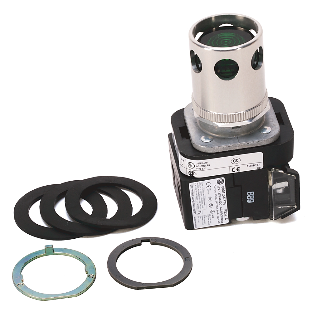 Product image for ABRA 800TC-QAH2W PUSHBUTTON 30MM MOMENTARY PB FULL VOLTAGE 12V- 130V EXTENDED HEAD 1NO 1NC WHITE