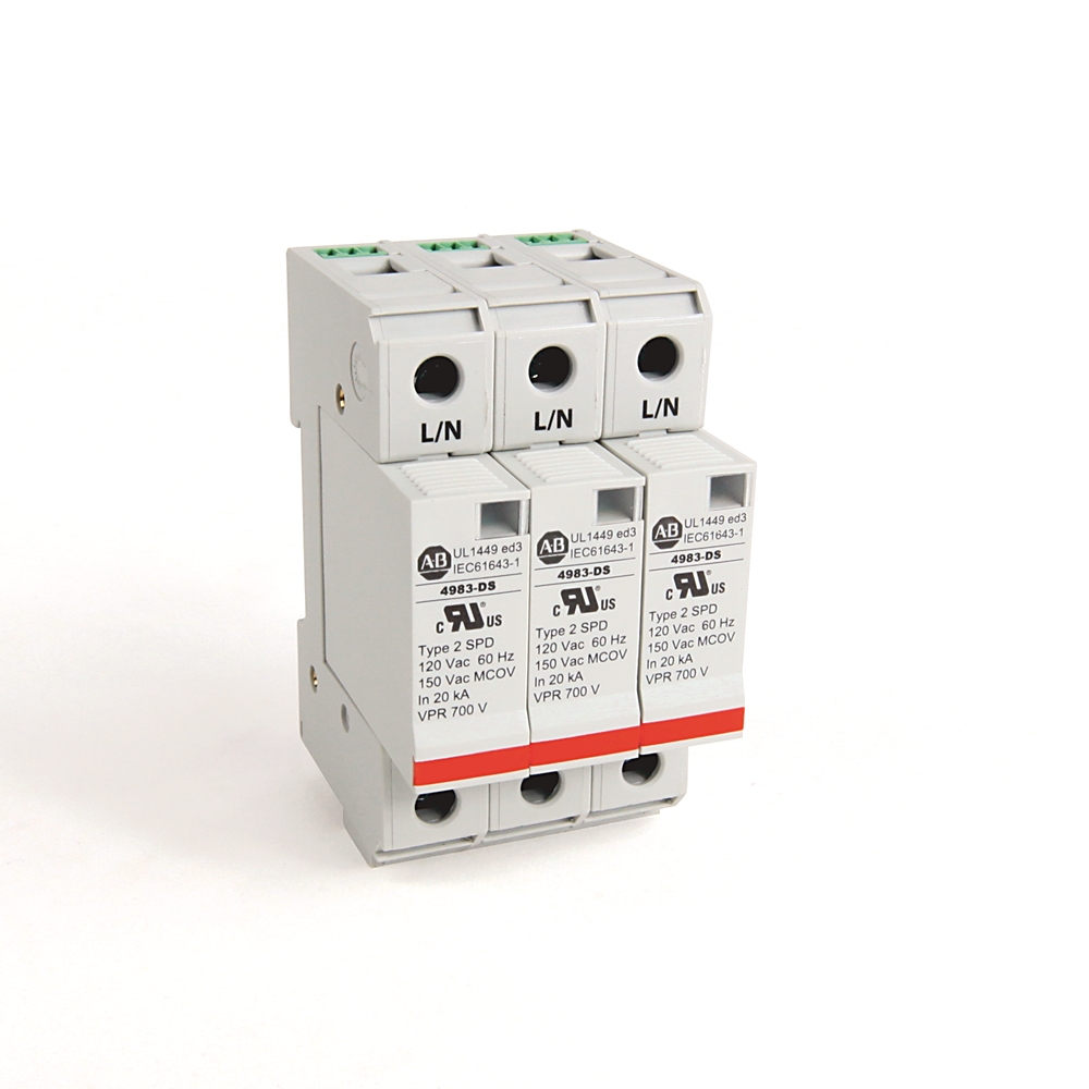 Product image for Module base surge protection 3-pole 40kA 120V