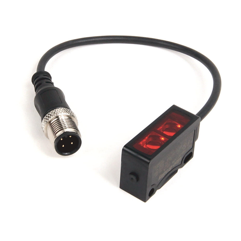 Product image for Sensor photoelectric NPN-PNP 30VDC 4-pin micro M12 diffuse red LED