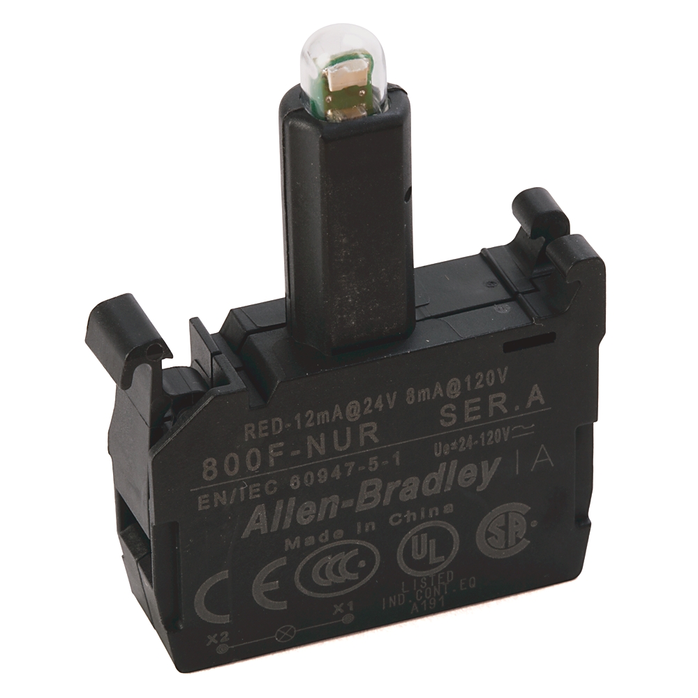 Product image for Integrated LED module red 24 to 120vac/dc