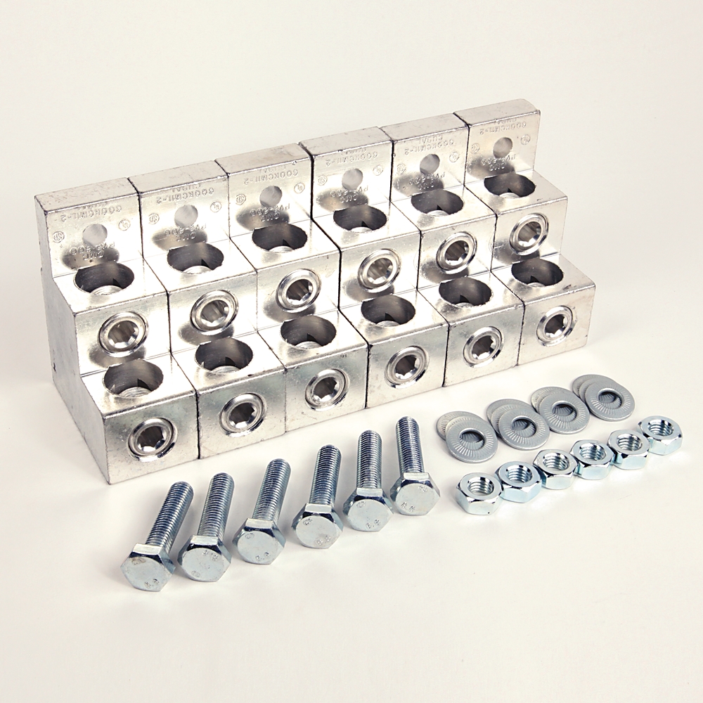 Product image for Kit terminal lug two 600MCM for 800-1200A non-fused switch 8piece