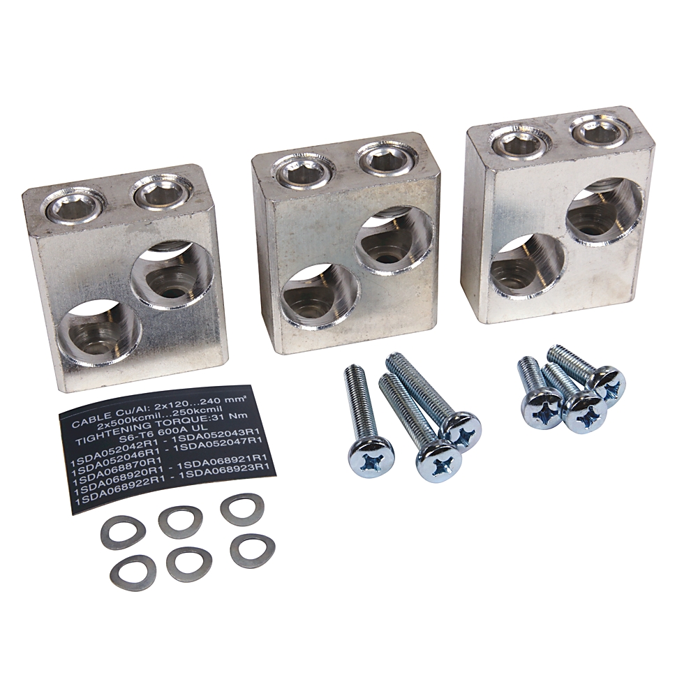 Product image for Lug terminal M-frame aluminium/copper wire 250-500MCM