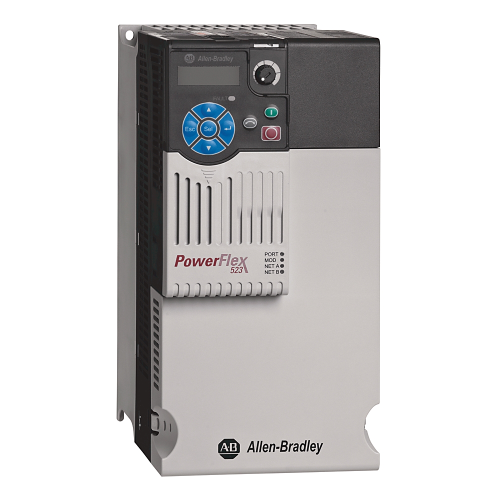 Product image for ABRA 25A-D030N104 POWERFLEX 523 380VAC- 480VAC 3PH 20HP 15KW 30A D FRAME PANEL MOUNTING AC DRIVE IP20/ NEMA