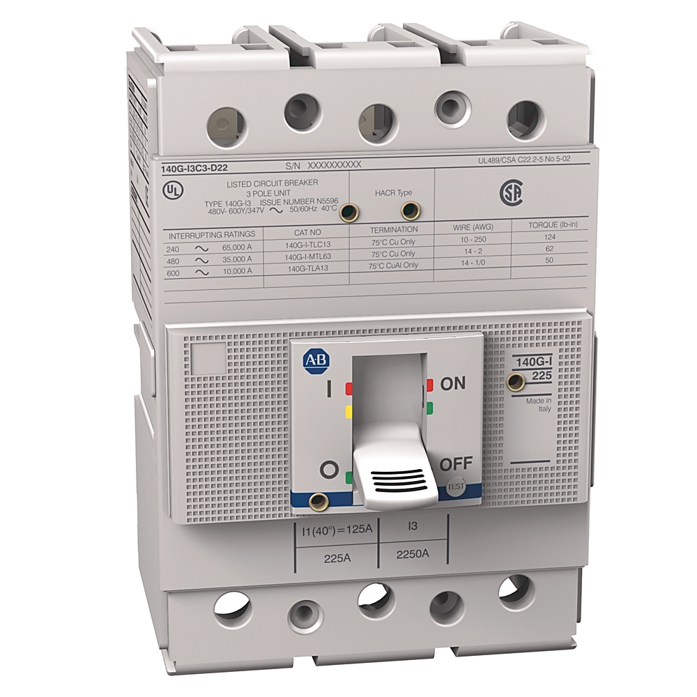 Product image for MCCB I-frame thermal-magnetic trip 3P 35kA 63AMP