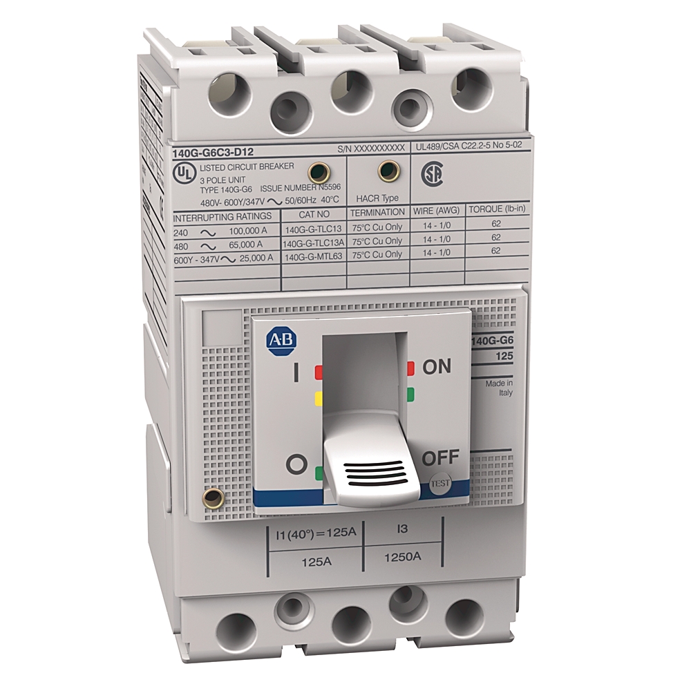 Product image for MCCB H-frame thermal-magnetic trip 3P 150kA 40AMP