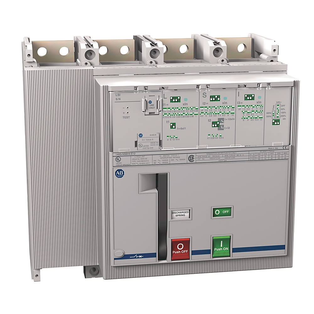 Product image for MCCB NS-frame electronic LSIG-MM trip 3P 65kA 1200AMP