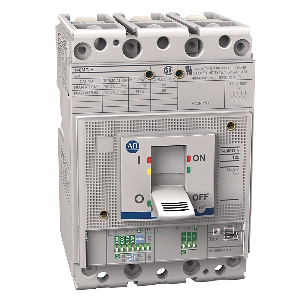 Product image for MPCB H-frame magnetic trip 65kA 25AMP