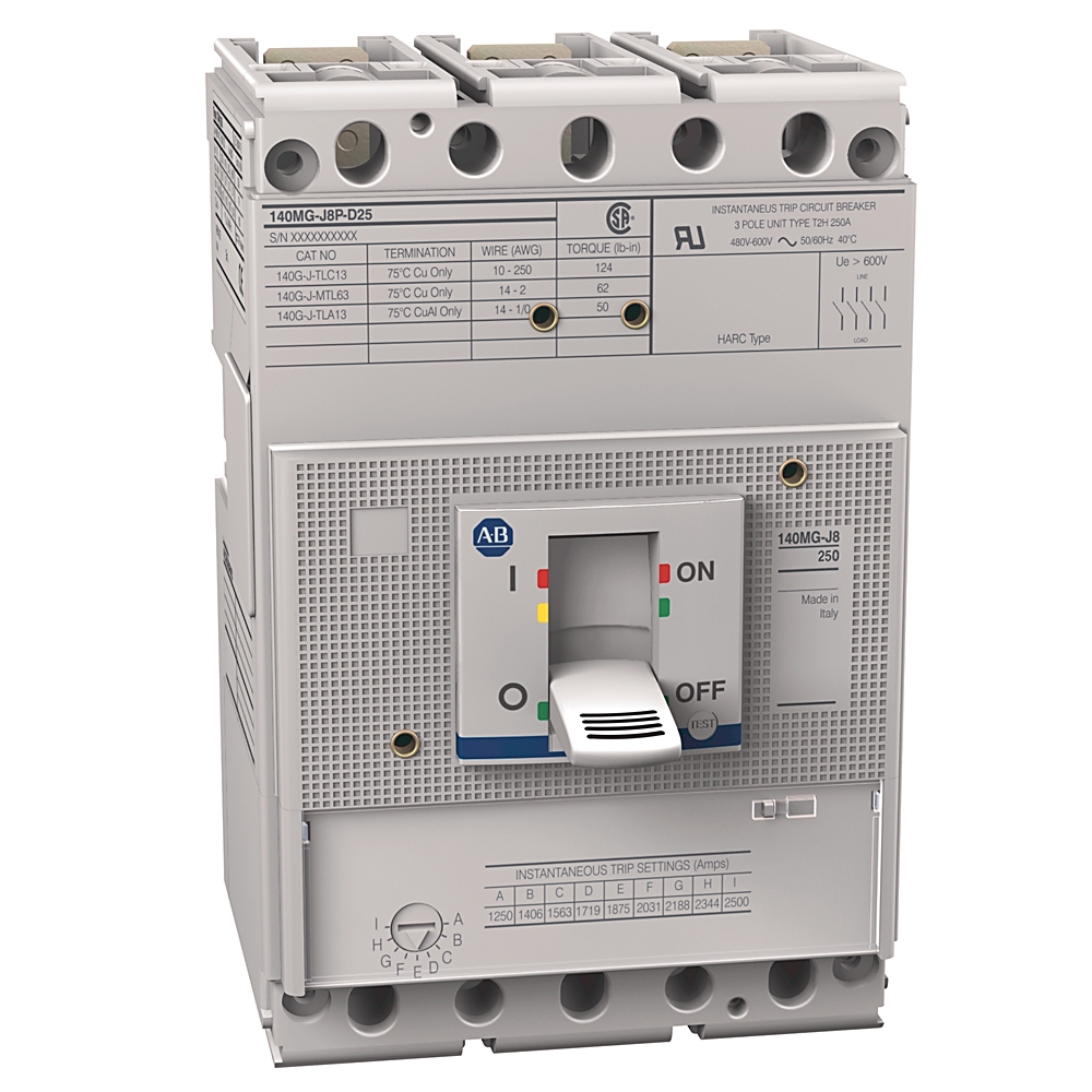 Product image for MCP J-frame magnetic trip 250AMP