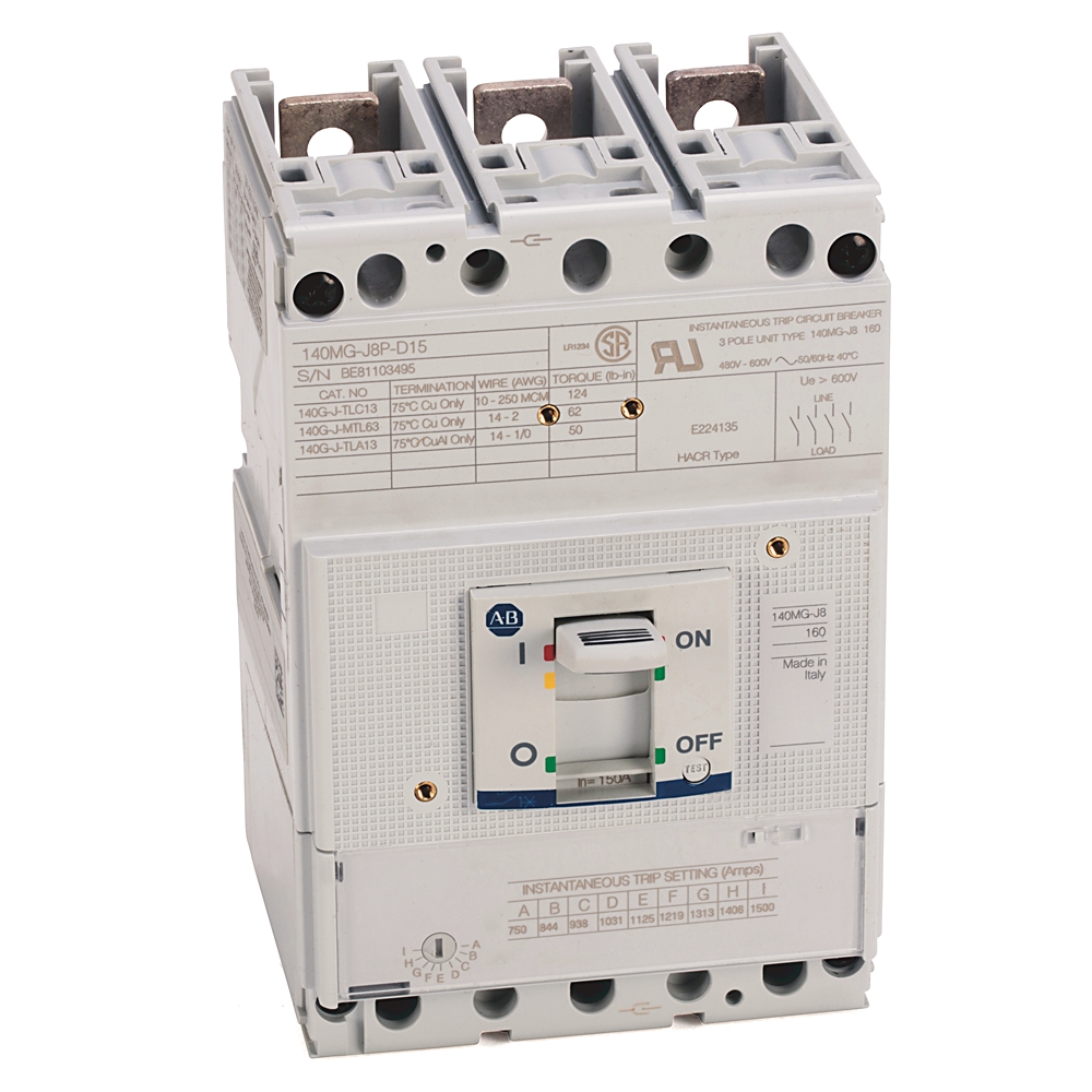 Product image for MCP J-frame magnetic trip 175AMP
