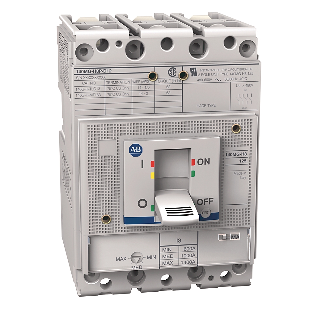 Product image for MCP H-frame magnetic trip 125AMP