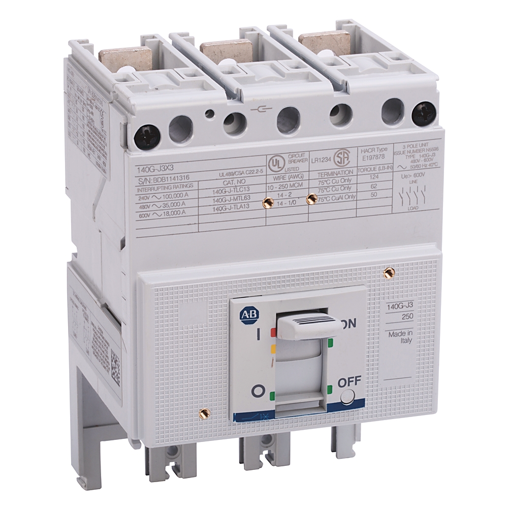 Product image for MCCB J-frame electronic LSI trip 3P 35kA 250AMP