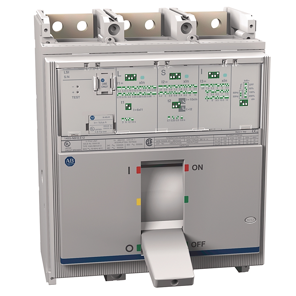 Product image for MCCB N-frame electronic LSI trip 3P 50kA 1200AMP