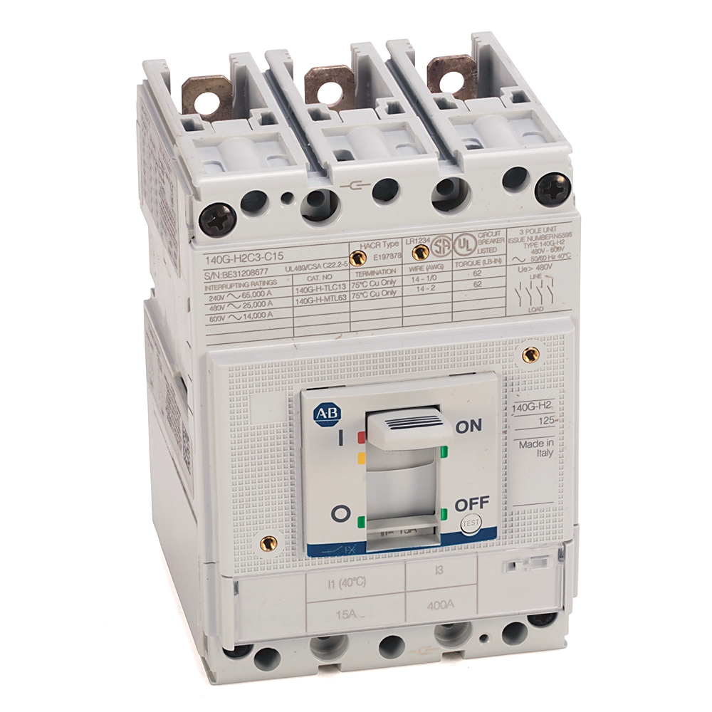 Product image for MCCB H-frame thermal-magnetic trip 3P 25kA 20AMP
