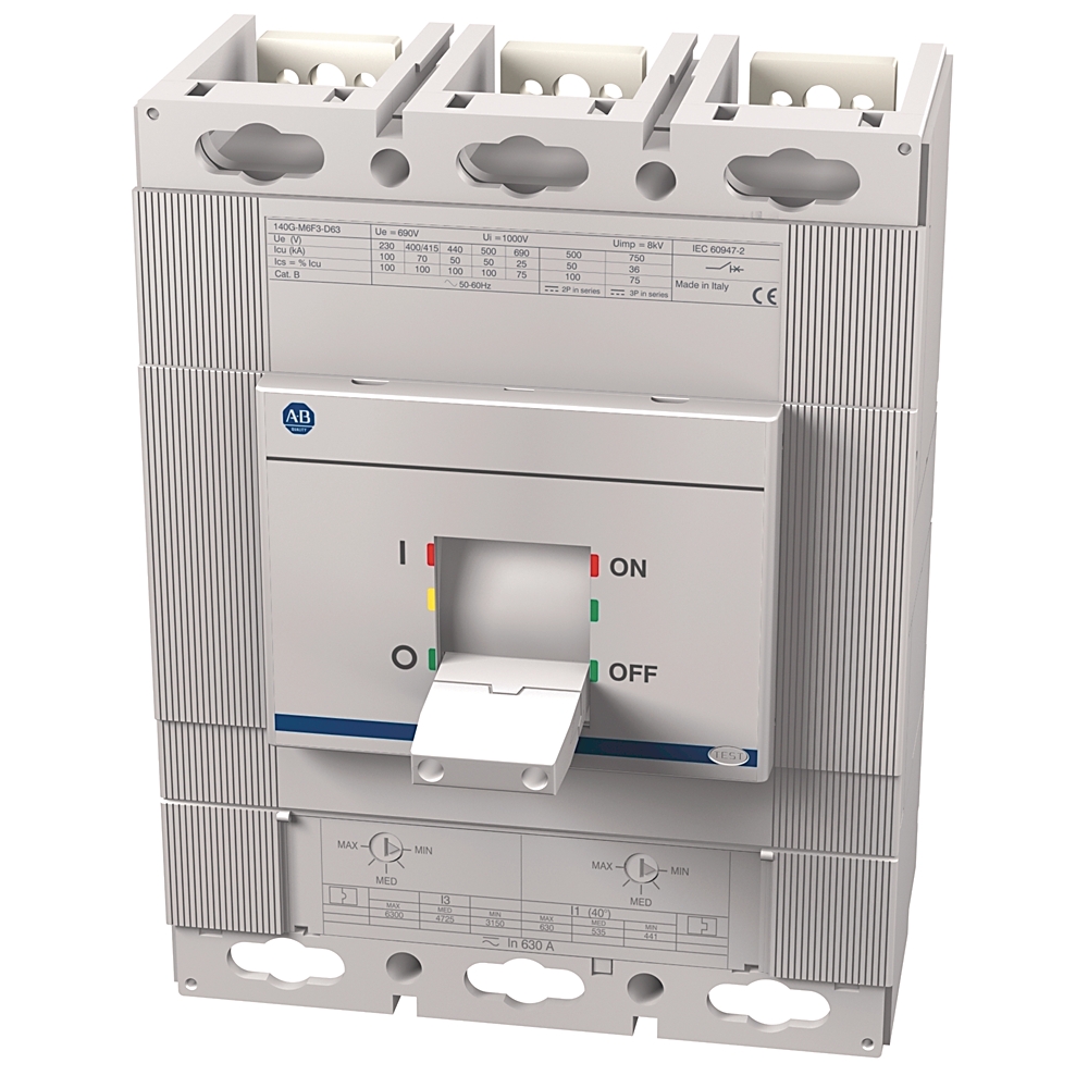 Product image for MCCB M-frame thermal-magnetic trip 3P 100kA 600AMP