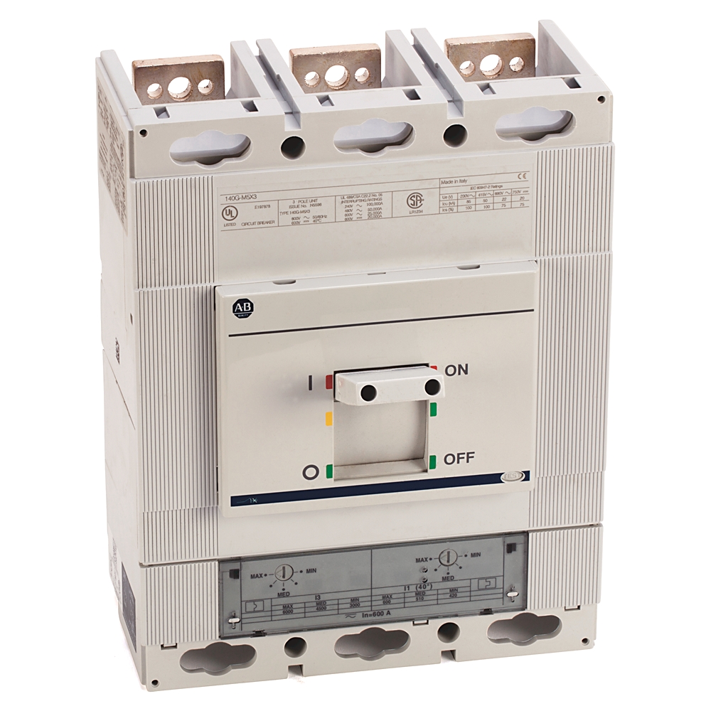 Product image for MCCB M-frame thermal-magnetic trip 3P 50kA 800AMP