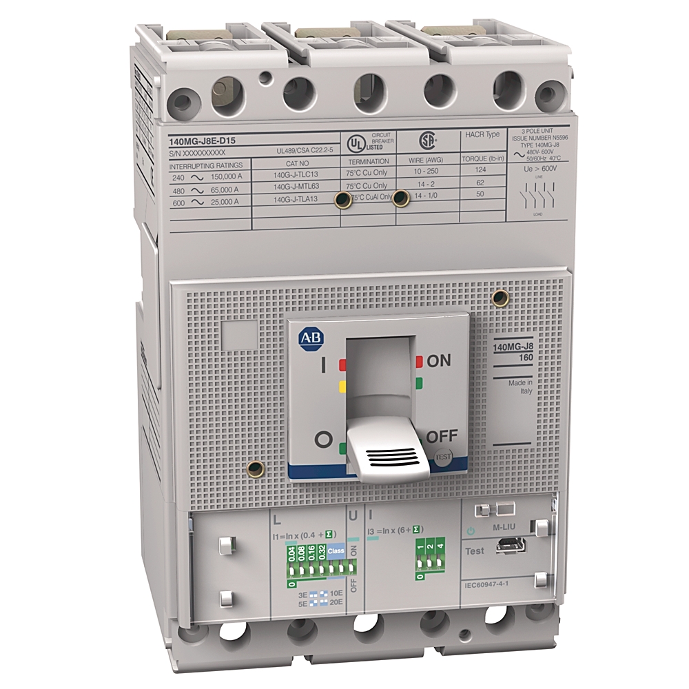 Product image for MPCB J-frame magnetic trip 65kA 150AMP