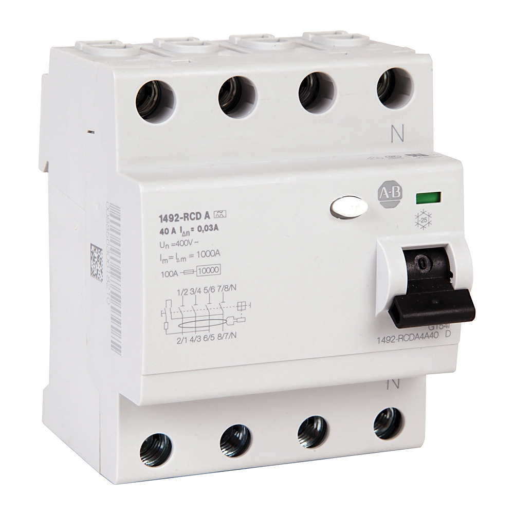 Product image for RCD type-A standard 3P+N 300mA sensitivity 25AMP