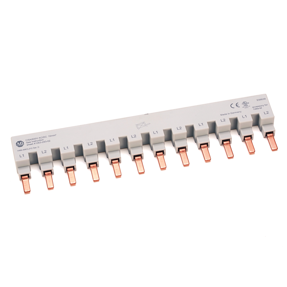Product image for Busbar 2-phase 12-pins 6-circuit breakers