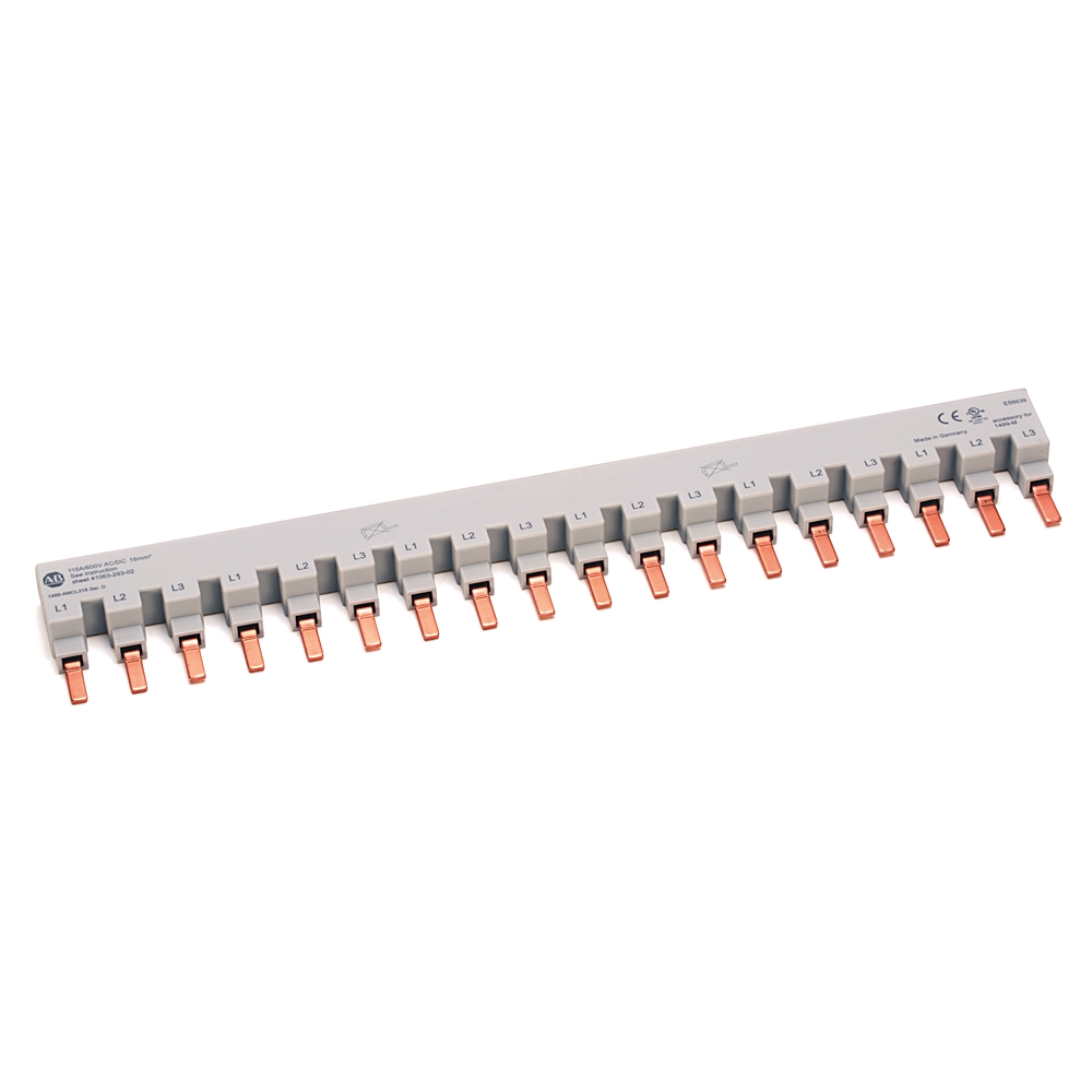 Product image for Busbar 3-phase 18-pins 6-circuit breakers