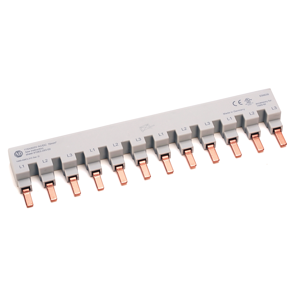 Product image for Busbar 3phase 12pins 4breakers 10pk
