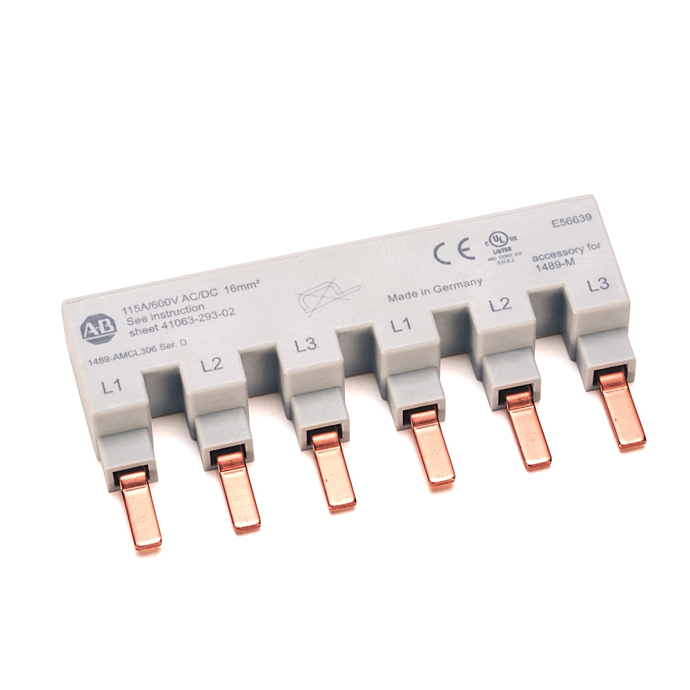 Product image for Busbar 3-phase 6-pins 2-circuit breakers
