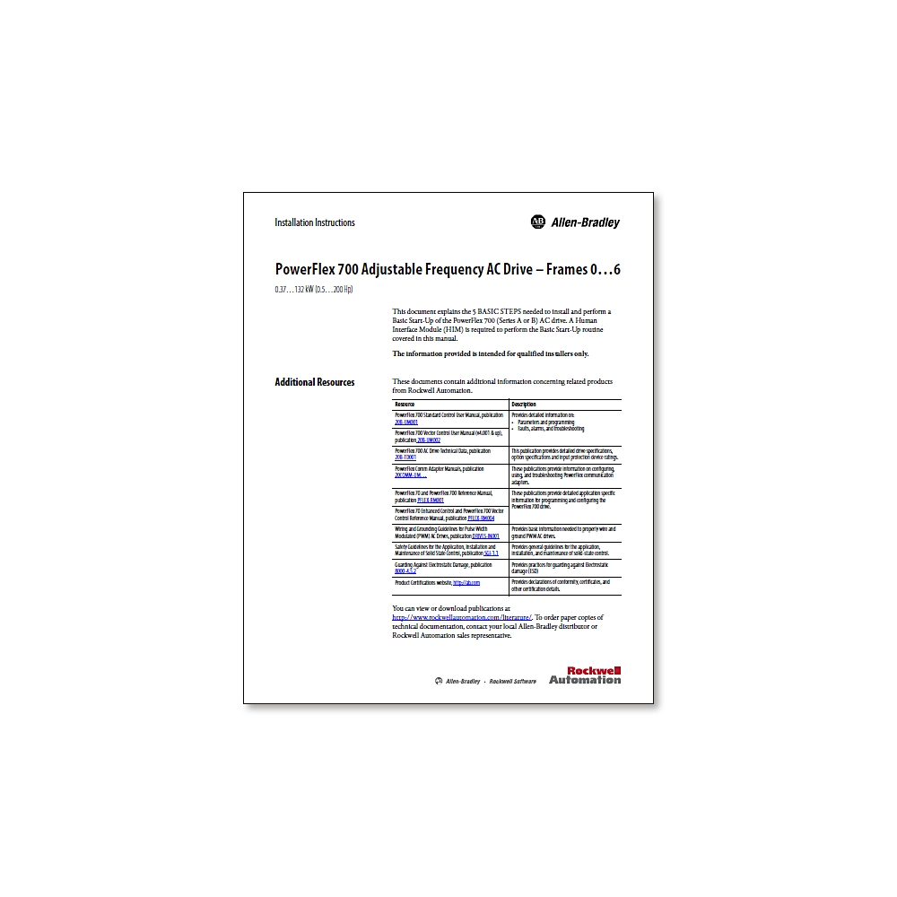 Product image for Instruction installation English